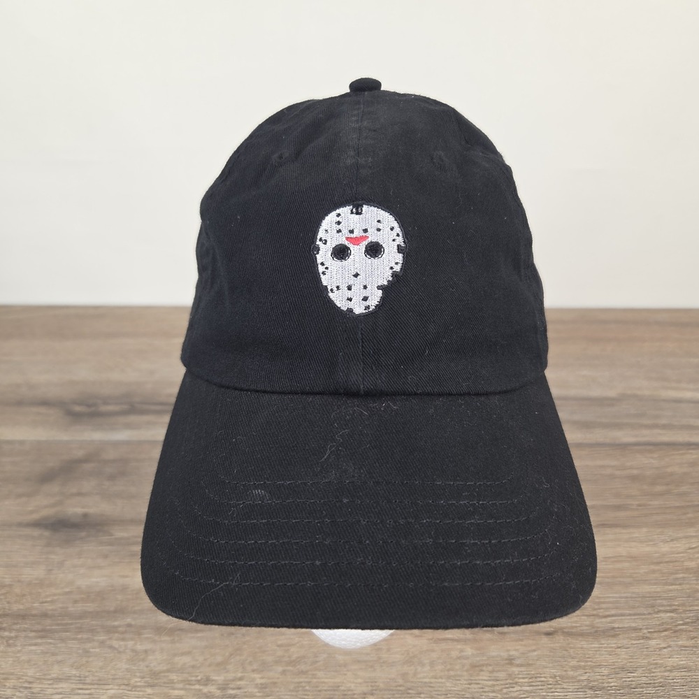 FRIDAY THE 13TH Jason Mask Black Hat Cap Strapback Adjustable Adult